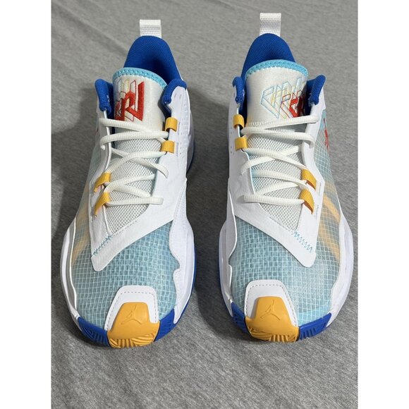 Jordan One Take 4‎ Shoes Mens Size 11 White Blue Yellow Basketball DO7193-164 main image 13